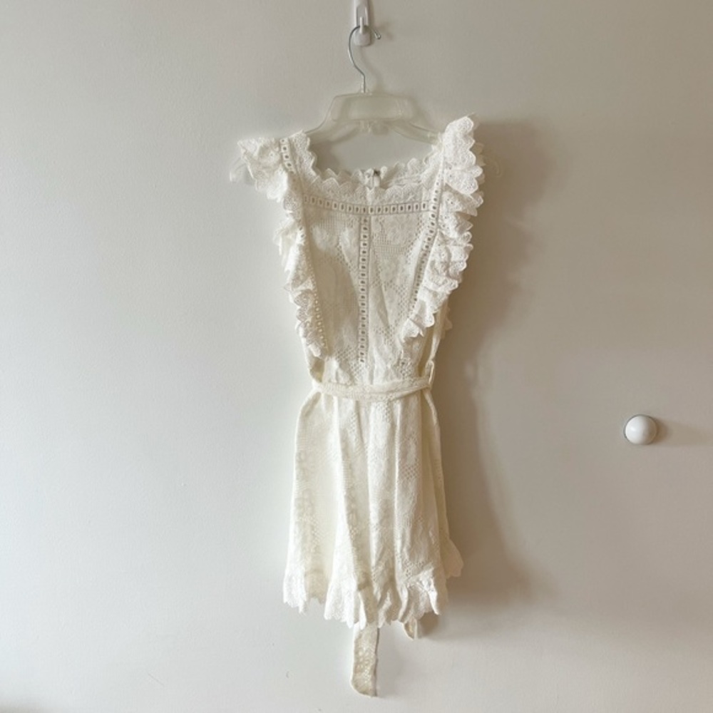 Fashionova white mini belted dress
